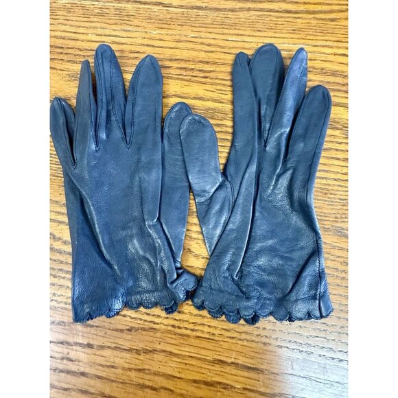 Vtg Miss Aris And Fownes Leather Gloves 1960’s Luxury SZ 6 1/2 Original Bag - Picture 10 of 12